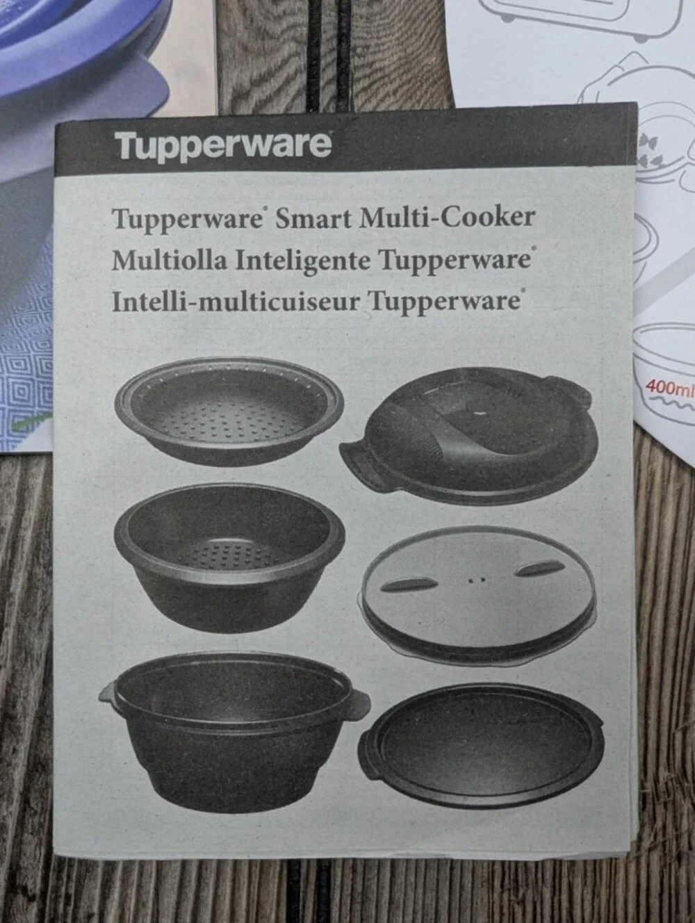NIB Tupperware Smart Multi-Cooker Microwave Steamer Rice Pasta Maker Blue
